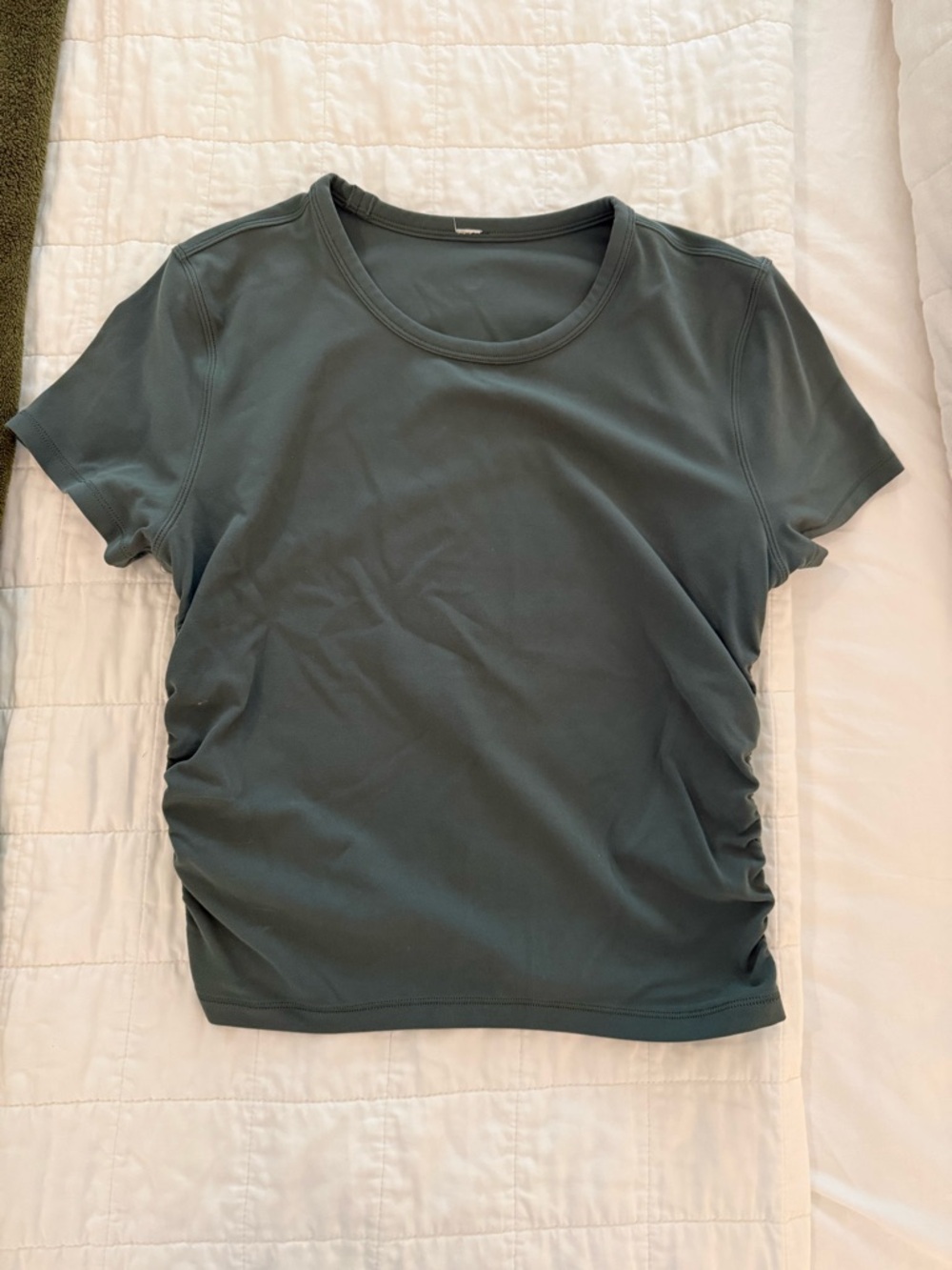 Lululemon all it takes nulu short sleeve, 6, dark forest